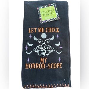 Set of 2 Kitchen Towels Let Me Check My Horror-Scope